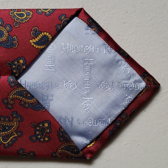 HILDITCH & KEY silk tie paisley pattern - Picture 6 of 7